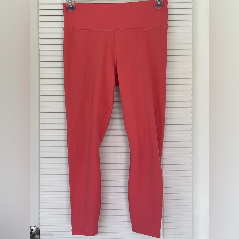 Athleta Elation 7/8 Leggings in Vibrant Coral Size L